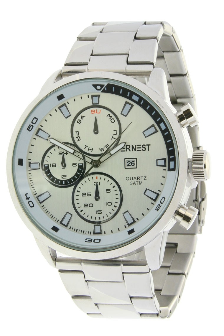Ernest herenhorloge "Storm" zilver-wit