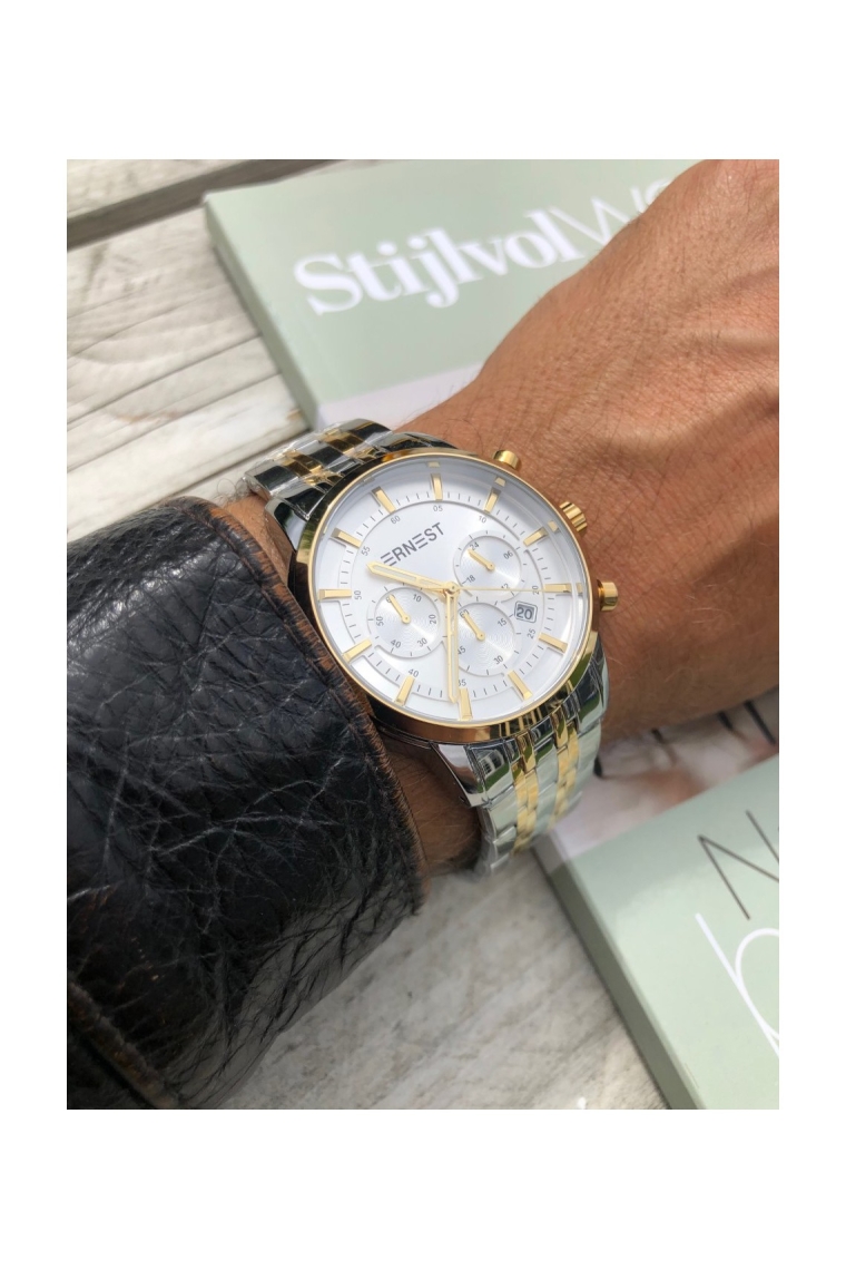 Ernest herenhorloge "Taylor" bi-color goud zilver
