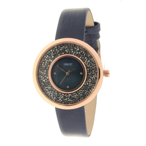 Ernest horloge "Grace-Glitter" donkerblauw