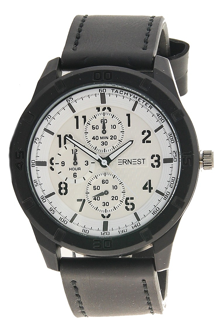 Ernest herenhorloge ""Cody" zwart-wit