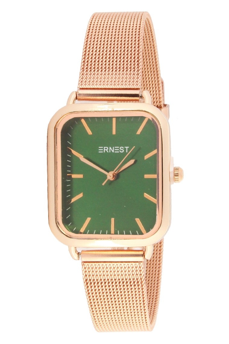 Ernest horloge ""Harmina Medium" rosé-groen