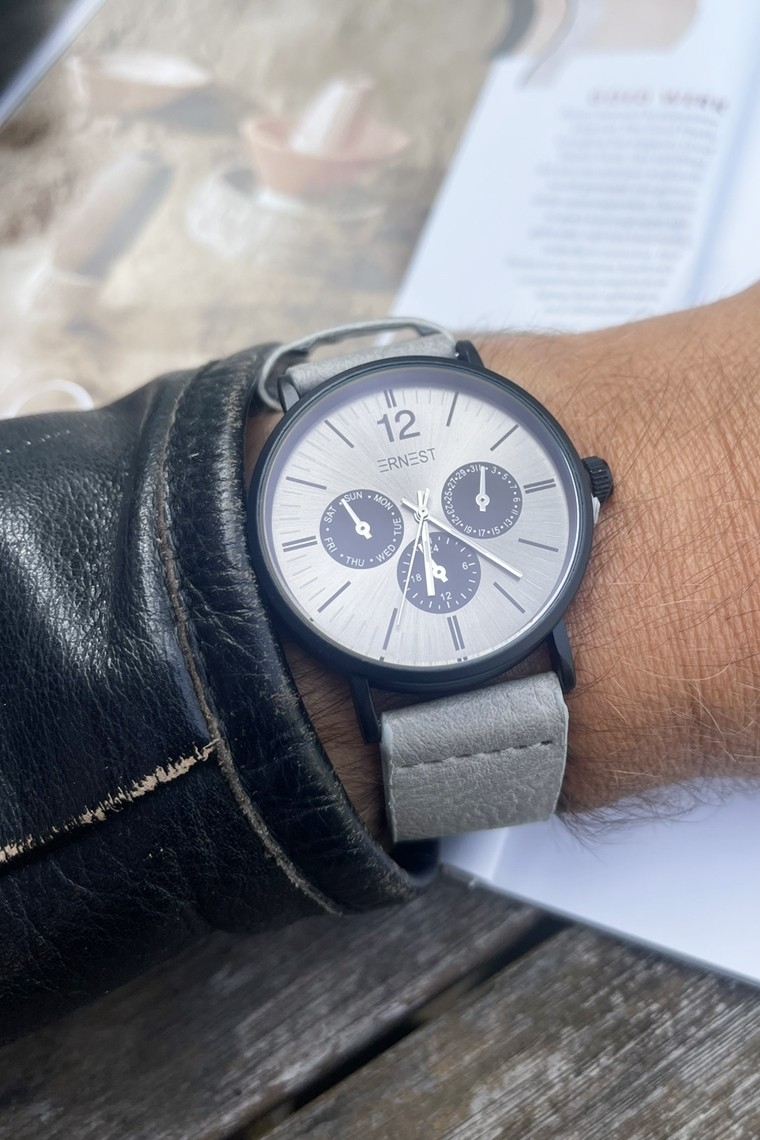 Ernest herenhorloge "Joby" grijs