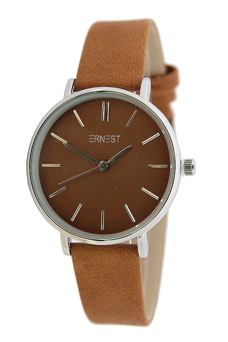 Ernest horloge Silver-Cindy Medium SS23 camel-bruin