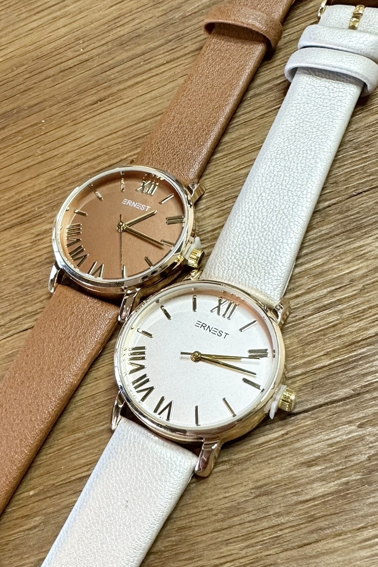 Ernest horloge Gold-Richelle lichtbruin
