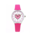 Ernest horloge Silver-Heart fuchsia
