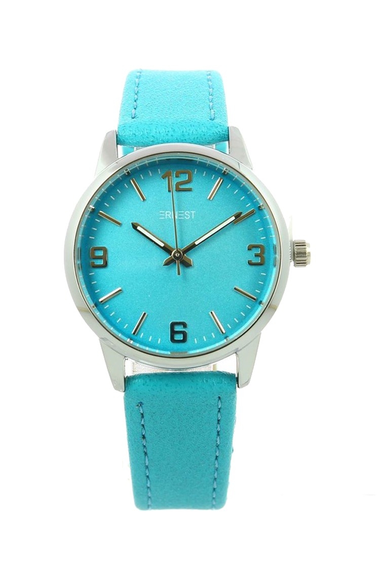 Ernest horloge "Silver-Jazz" turquoise