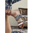 Sandalen "Lily" wit-zebra Sandalen "Lily" wit-zebra
