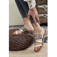 Sandalen "Lily" beige-snake Sandalen "Lily" beige-snake