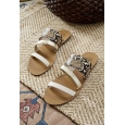 Sandalen "Lily" beige-snake Sandalen "Lily" beige-snake