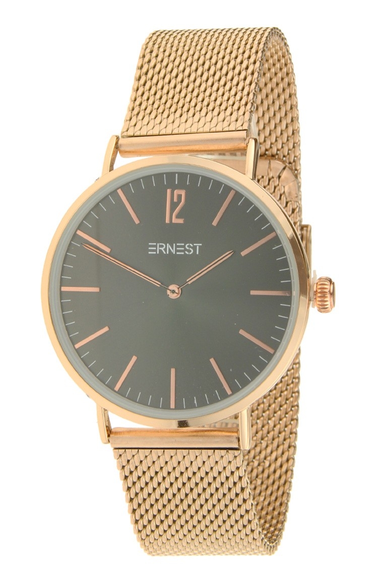 Ernest horloge "Metal-Lechita" rosé-zwart